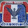 Eagle Scout Plaque (12"x11"). Stained Glass mosaic on wood.