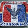 Eagle Scout Plaque (12"x11"). Stained Glass mosaic on wood.
